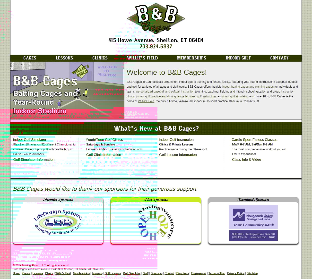 Capture of B&B Cages Home Page